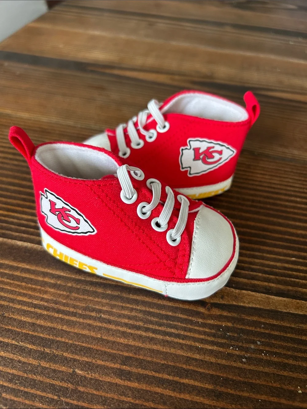Kansas City Chiefs Red Baby Shoes 0-6 months